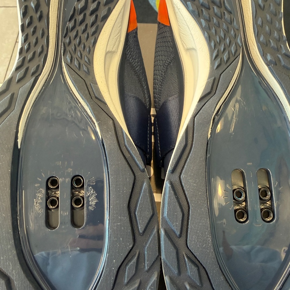 Men's TIEM Navy and Orange Cycling Shoes - Picture 3 of 4